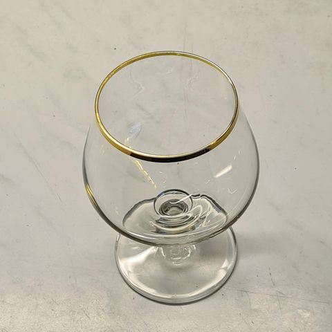 Cognac glass med Gullkant