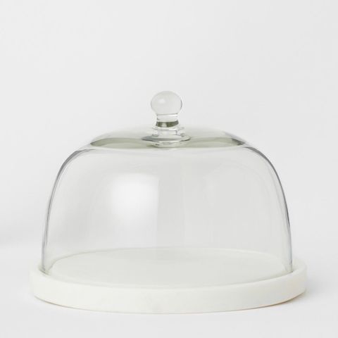 H&M HOME Glasskuppel med marmorbunn (HELT NY)