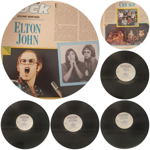 VINTAGE/RETRO LP-VINYL DOBBEL "ELTON JOHN/CHICAGO "THE HISTORY OF ROCK