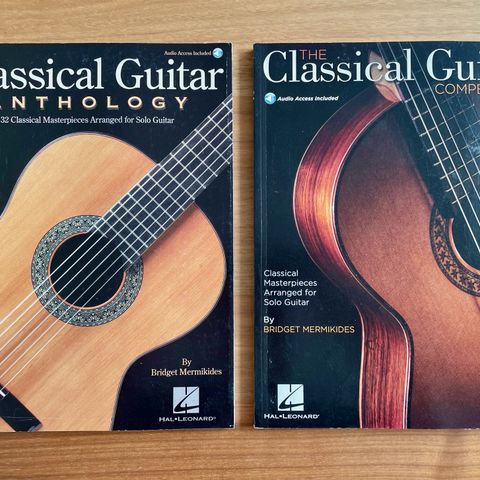 Gitarbøker - Classical Guitar Anthology og The Classical Guitar Compendium