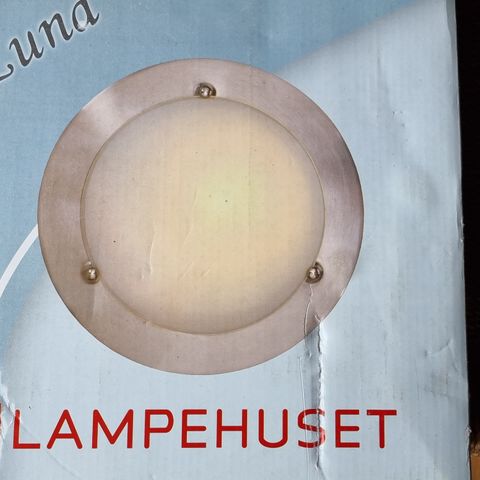 Tak eller vegglampe, Luna, fra Lampehuset diameter 280mm