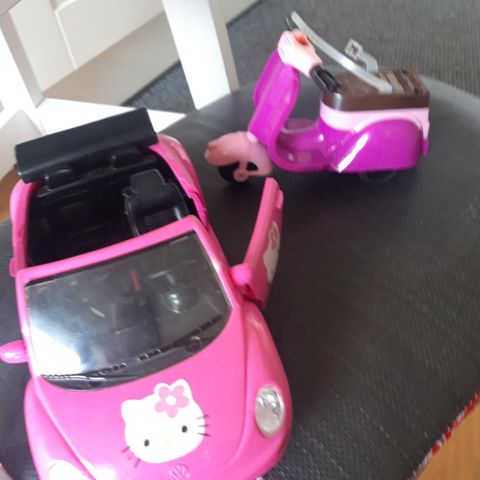 Hello Kitty bil og moped