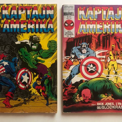 Kaptajn Amerika Nr. 1 og 2. Kaptajn Marvel  Nr. 1 og 3. Mega-Marvel  Nr. 4 og 23