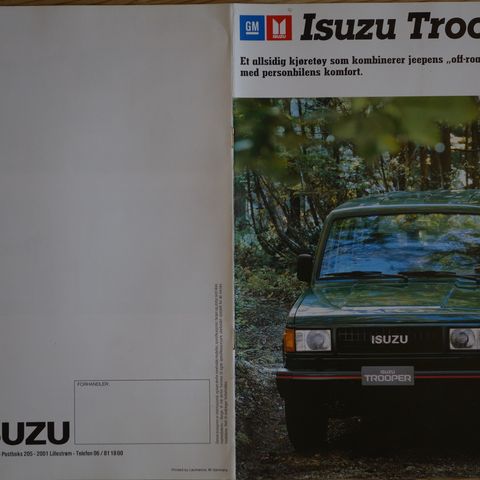 Isuzu Trooper 1987 brosjyre