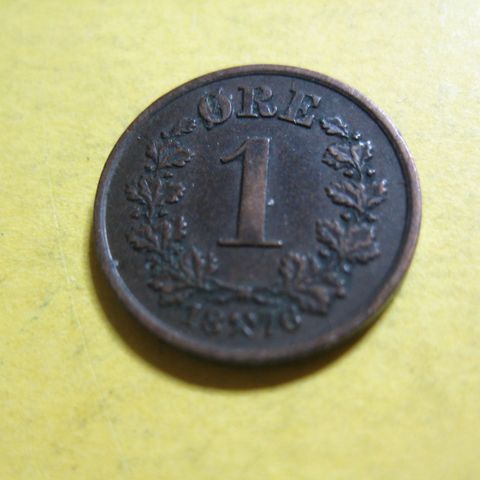 1 øre 1876 Oscar II