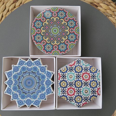 Marokkanske coasters 6pcs/set