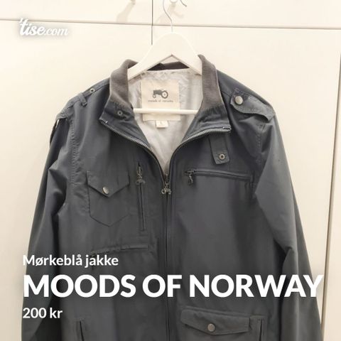 Moods of Norway mørkeblå jakke