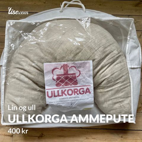 Ullkorga ammepute i lin og ull