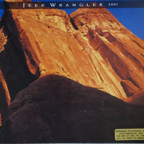 JEEP Wrangler 2001 brosjyre USA