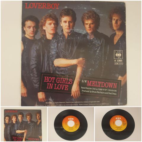 VINTAGE/RETRO LP-VINYL 45 RPM/LOVERBOY - HOT GIRLS IN LOVE 1983