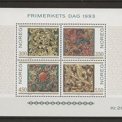 Frimerkets dag 1993 NK 1184- 1187 Postfriske