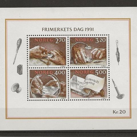 Frimerkets dag 1991 NK  1119- 1122 Postfriske