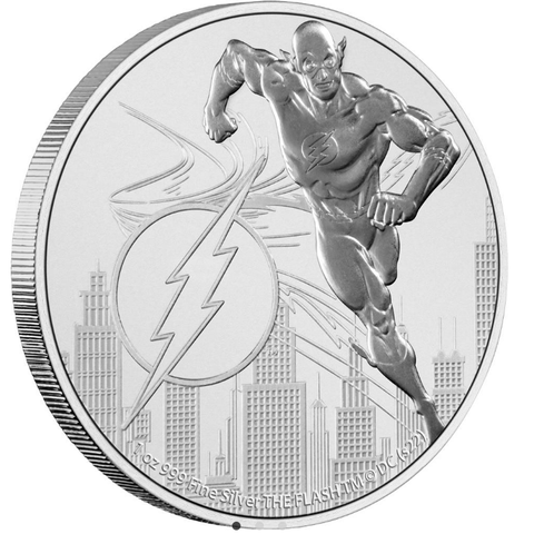 Niue 2022  THE FLASH,  DC COMICS - 1 OZ SØLV LAVT OPPLAG 15K