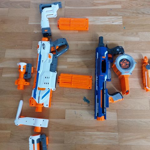 Nerf pistoler selges samlet