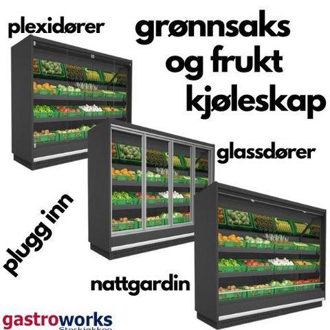 Veggkjøleskap til dagligvare/frukt og grønt butikk fra Gastroworks
