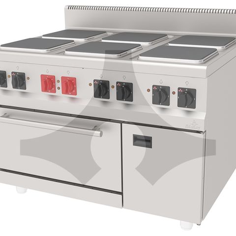 ELEKTRISK KOKETOPP / KOKEBORD 900SERIE 4-6 PLATER MED OVN fra FrigoteK