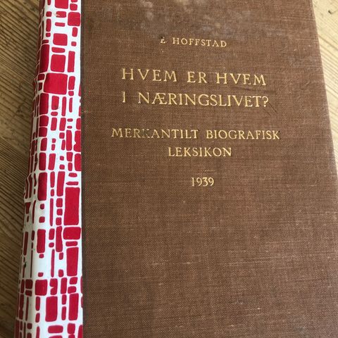 Hvem er hvem i næringslivet. Utgitt 1939