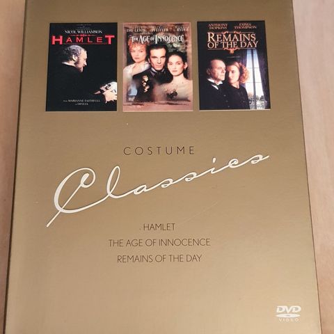 Classics : Hamlet + The Age of innocence + Remains of the day  ( DVD )