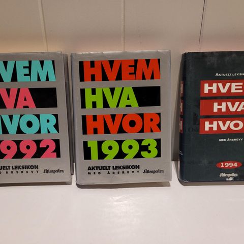 HvemHvaHvor 1992 1993 1994