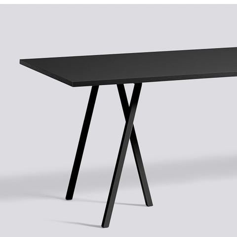 Hay loop table black