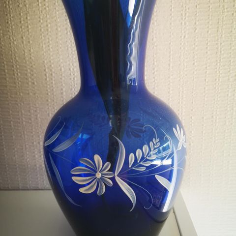 Lekker blå Bømisk vase