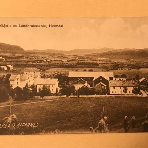 Skjetleins Landbruksskole Heimdal - Eneret O. Alfarnes postkort