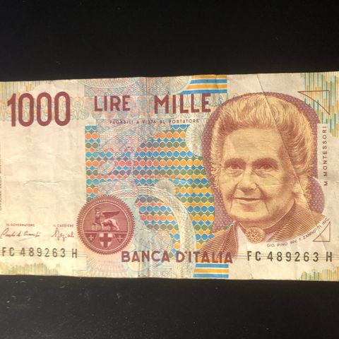 1000 Lire, Italia 1990. (349 T)