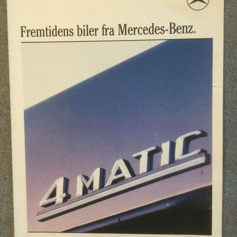 Mercedes Benz 4 matic brosjyre 1986