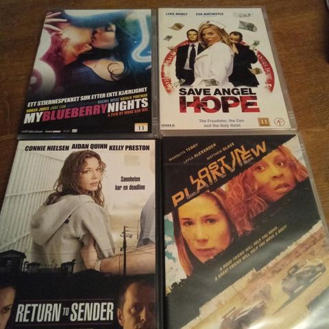 My blueberry nights - return to sender - save angel hope - lost in plainview