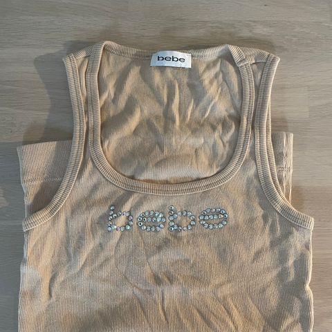 Vintage y2k Bebe topp i beige, str. S