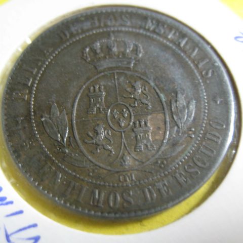 5 Centimes Spania 1868  4 P star