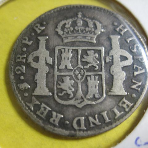 2 Real Mexico 1790 sølv Carlos IV