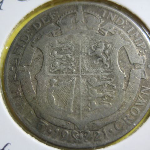 1/2 crown 1921 sølv  england