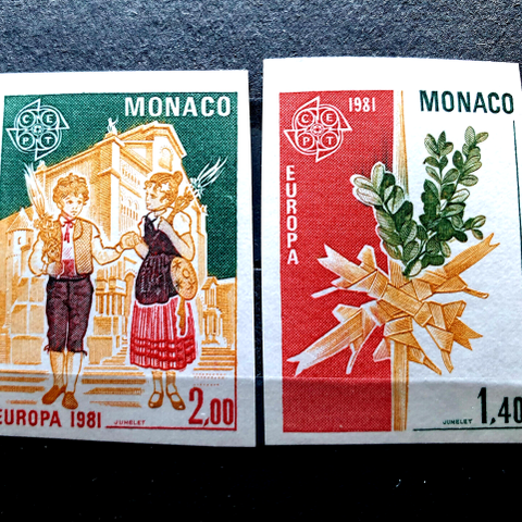 Monaco imperforerer 1981 MNH - Yvert verdi €70.00