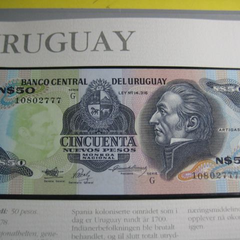 50 Pesos Uruguay UNC