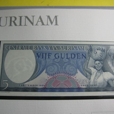 5 Gulden  Surinam unc