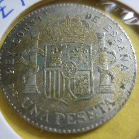 1 Pesetas Spania 1876 sølv