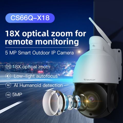 CS66Q-X18 18X Zoom 5MP PTZ WIFI Outdoor Camera