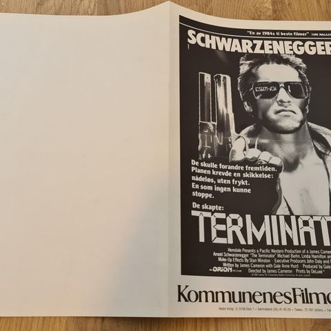 The Terminator med Scwarzenegger Vaskeseddel