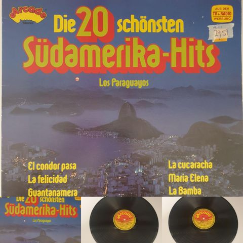 VINTAGE/RETRO LP-VINYL "ARCADE/DIE 20 SCHØNSTEN SUDAMERIKA-HITS"