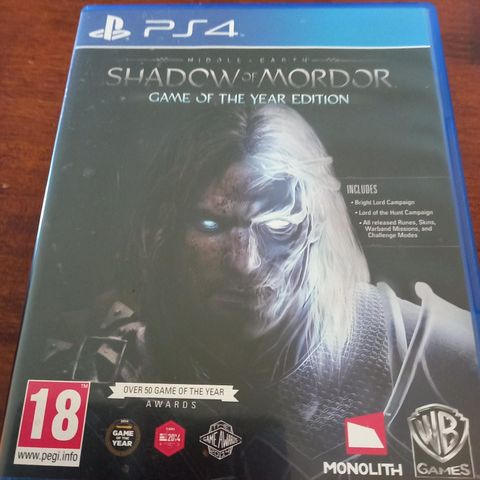 PS4 Spill: Shadow of mordor. Game of the year edition