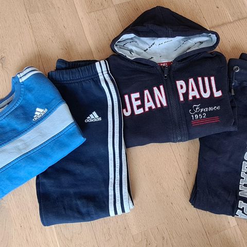 Adidas og Jean Paul Joggedress. Str 3-4 år.