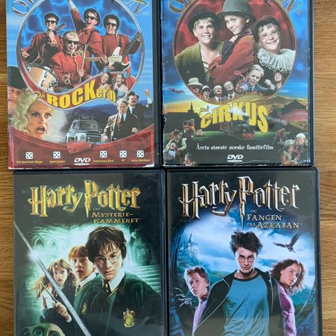 Harry Potter x 2,  Olsenbanden jr. X 2, Shrek x 4 osv