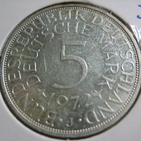 5 Mark Tyskland 1972 J sølv