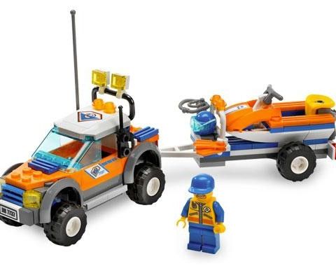 Lego City 7737 Coast Guard 4x4 and Scooter