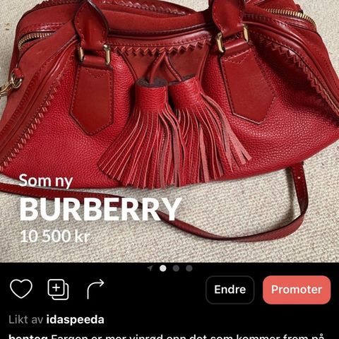 Unik og lekker limited edition Burberry, brukt kun en gang