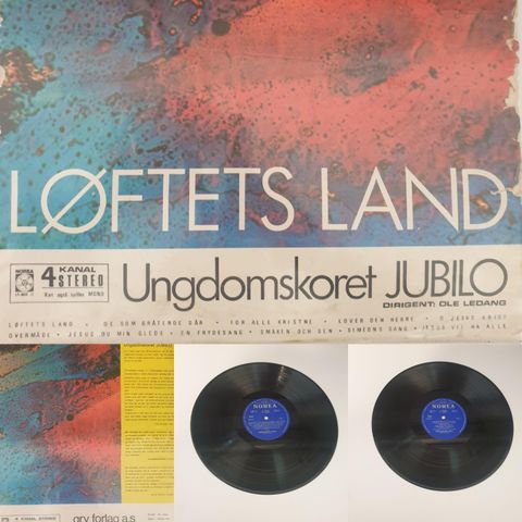 VINTAGE/RETRO LP-VINYL "LØFTETS LAND/UNGDOMSKORET JUBILO 1972"