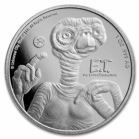 2022 Niue 1 oz Sølv E.T. 40th Anniversary med orginal kapsel