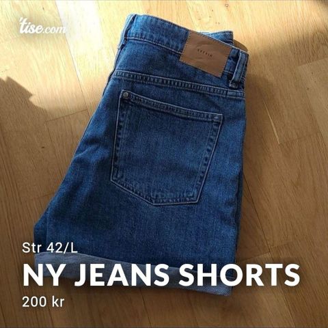 Ny jeans shorts H&M, str 42 (ikke stor).