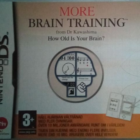 Nintendo DS Brain training selges uåpnet,i emballasjen